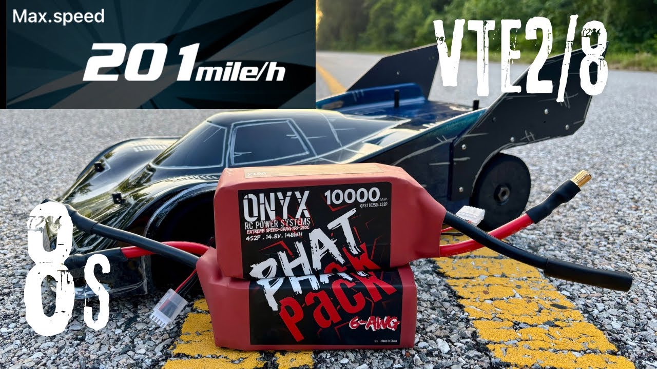 Hobao VTE2/8 201mph 8s Single Motor, Onyx 10k Phat Pack - YouTube