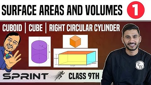 Surface Areas And Volumes 01 | Cuboid | Cube | Right Circular Cylinder | Class 9 | NCERT | Sprint