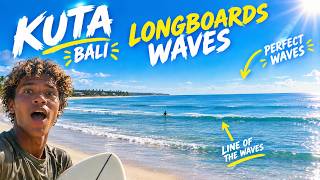 Classic Longboard Surfing in Bali | Kuta Beach Vibes