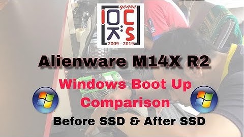 (ALIENWARE M14X R2) Hard Disk (HDD) VS Solid State Drive (SSD) Boot Up Comparison | OKCS
