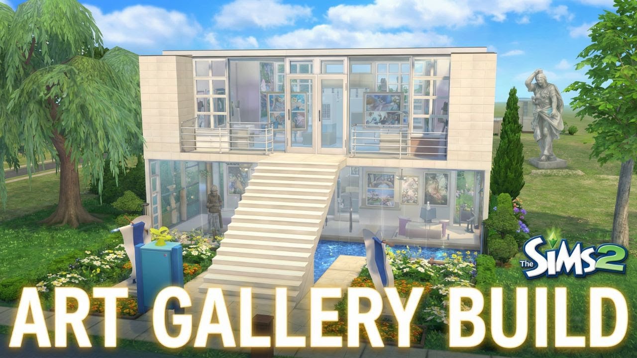 Minimalist Art Gallery Build | The Sims 2 🖼️🎭🧑🏼‍🎨