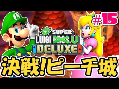 ピーチ城に突入!!マグマステージを攻略せよ!!スイッチ版最速実況Part15【NewスーパールイージU】