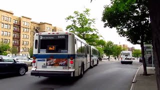 MTA New York City Bus New Flyer D60HF Articulated 5579 5689 5695 on the Bx1 Bx2 Buses