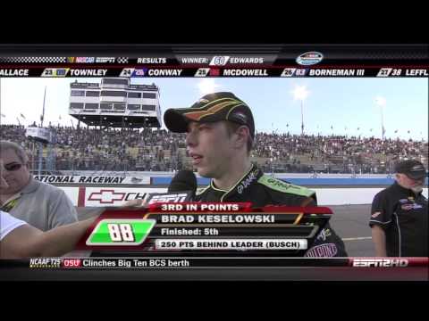 2009 NASCAR Phoenix Nationwide Brad Keselowski vs ...