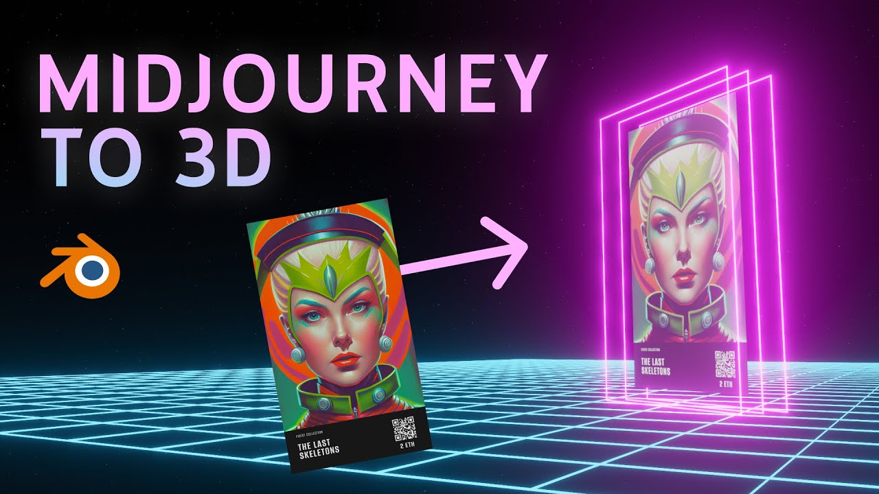 Midjourney to 3D in Blender (Animation template) - YouTube