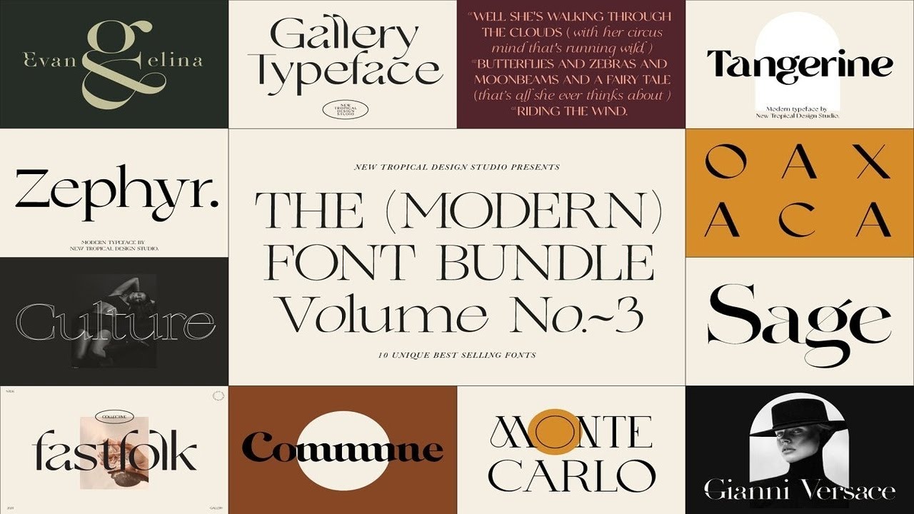 The Modern Font Bundle Vol.3 Font Free Download YouTube
