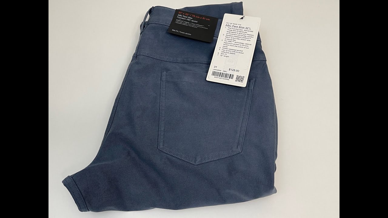 Lululemon ABC Slim-Fit Pant Utilitech (color: Iron Blue) Unboxing