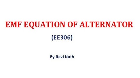 Emf Equation of Alternator By Sh Ravi Nath, GPC Sirohi