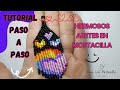 Aretes En MOSTACILLA 🤩 Con Forma De CORAZÓN Y FLECOS (PASO A PASO)