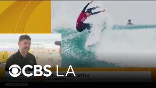 US Open of Surfing taking place in Huntington Beach as beachgoers warned of hazardous conditions