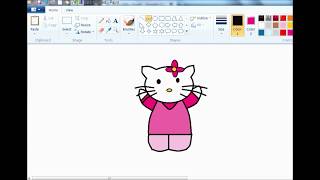 kitty hello paint draw ms