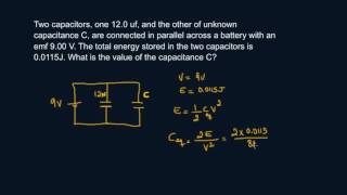 Calculate Capacitance given Total Energy