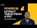 Extract Tables from a PDF using Power BI