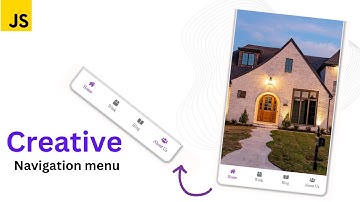 Navigation Menu design using HTML CSS & JavaScript | Creative Mobile Tab Navigation Design