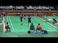 2019年IH バドミントン 男子 ダブルス 準々決勝 河村翼・川本拓真 （埼玉栄 埼玉） VS 小川航汰・樋口稜馬 （日章学園 宮崎）