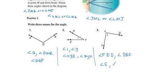 1.5 Angles, Angle Bisectors and Angle Addition Postulate