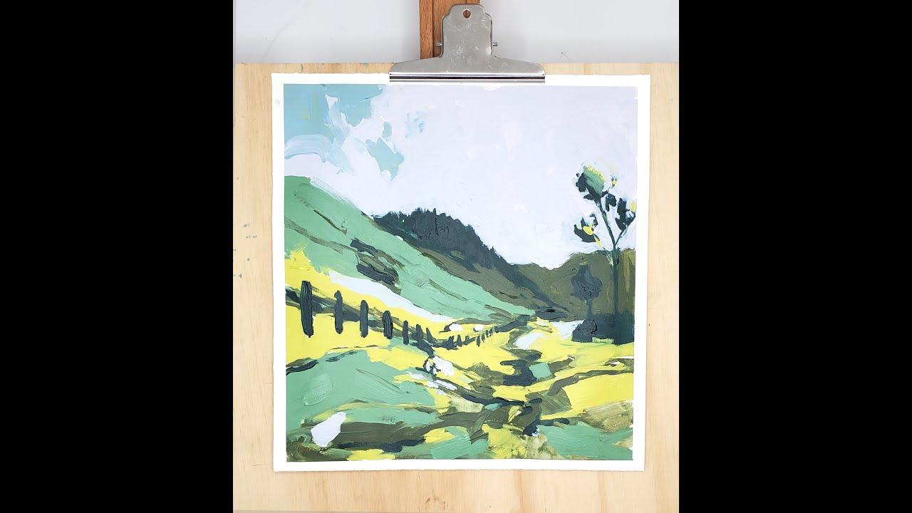 Abstract Acrylic Landscape Painting | Timelapse Demonstration - YouTube
