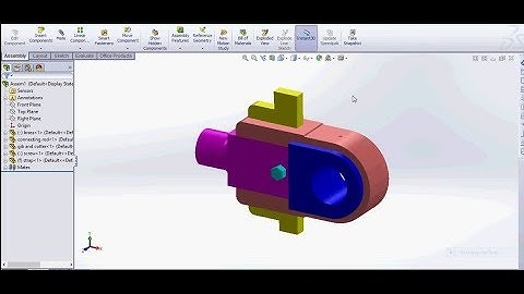 Solidworks steam engine connecting rod end assembly design tutorial