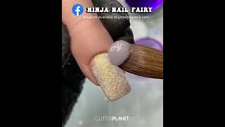 Acrylic & Glitter on SHORT Nails | Glitter Planet WHITE ICE GLITTER #nailsart
