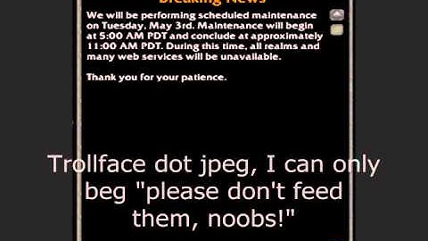 WoW Parody: Every Maintenance Day