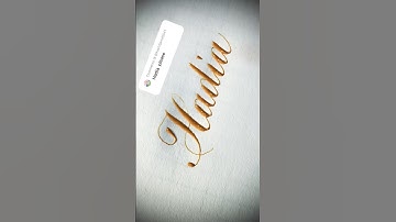 Copperplate calligraphy, tutorial: how I write your name #hadia