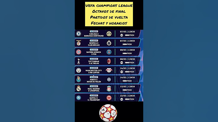 LA UEFA CHAMPIONS LEAGUE VUELVE LA PROXIMA SEMANA CON LOS PARTIDOS DE VUELTA DE LOS OCTAVOS DE FINAL