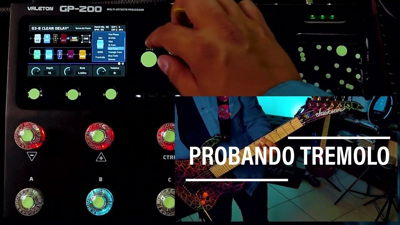 Valeton GP - 200 - Probando el Tremolo - YouTube