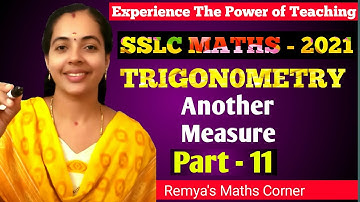 ANOTHER MEASURE|TRIGONOMETRY|PART11|SSLC MATHS CHAPTER 5|SCERT|CLASS 10 MATHS STATE|CHAPTER 5
