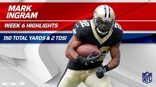 Mark Ingram's Amazing Day w/ 150 Total Yards & 2 TDs! | Lions vs. Saints | Wk 6 Player Highlights