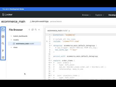 Look & Learn - The LookML editor: part 1