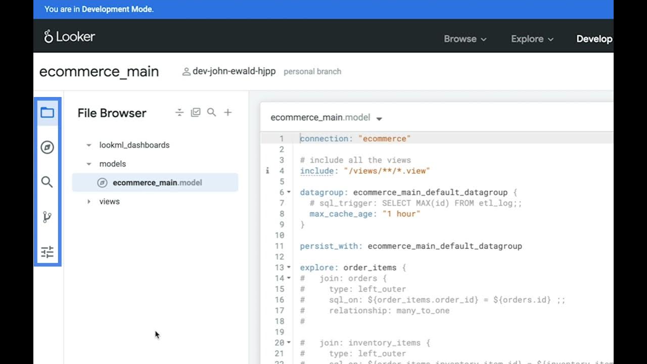 Look & Learn The LookML editor part 1 YouTube