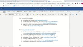 How to Access the Tech Trouble Shooting Guide