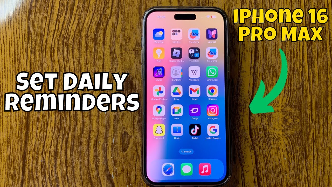How to Set Daily Reminders on iPhone 16 Pro Max (Tutorial) - YouTube