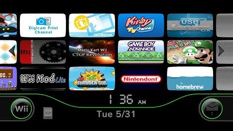 My Hacked Wii Menu 5/31/2022