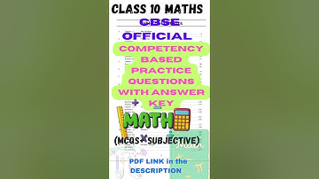 CBSE Released COMPETENCY Practice Questions with ANSWER KEY  Class 10 MATHS|#shorts #cbselatestnews