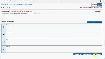 MTH 633 QUIZ NO 2 JAN 2020