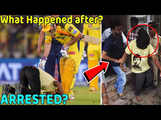 What happened to that guy entered the ground to touch the feet of MS Dhoni on gt vs csk class=