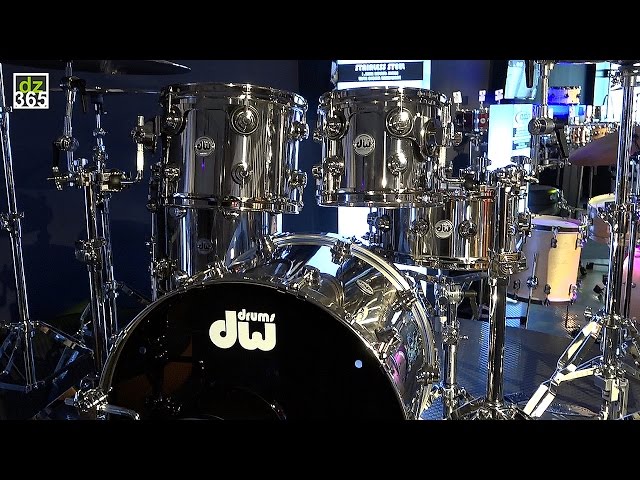 DW Drums' first full Stainless Steel drum set 
