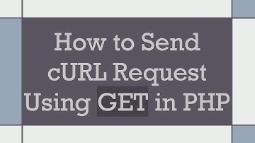 How to Send cURL Request Using GET in PHP