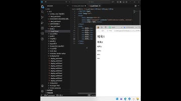 HTML+CSS - VSCODE실행, HTML기본구조, h태그, ol,ul 태그