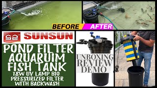 Fish Pond/Aquarium Filter Unboxing & User Review | SUNSUN CPF/A 15000 Bio Filter With 18W UV Lamp