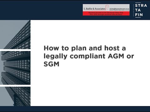 How to plan and host a legally compliant AGM or SGM