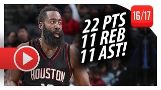 James Harden Triple-Double Highlights vs Nets (2017.01.15) - 22 Pts, 11 Reb, 11 Ast, SICK!