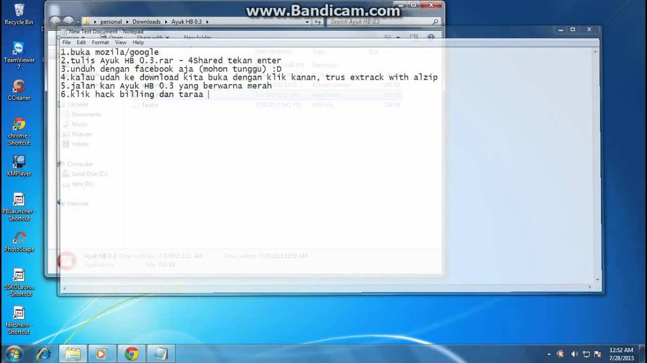 Cara hack password smart billing warnet windows 10