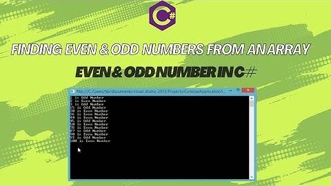 C# Finding Even and Odd numbers from an Array in Ascending order