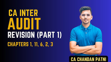 CA Inter Audit Marathon | MAY 24 & onwards | Best Revision | Part 1 | CA Chandan Patni