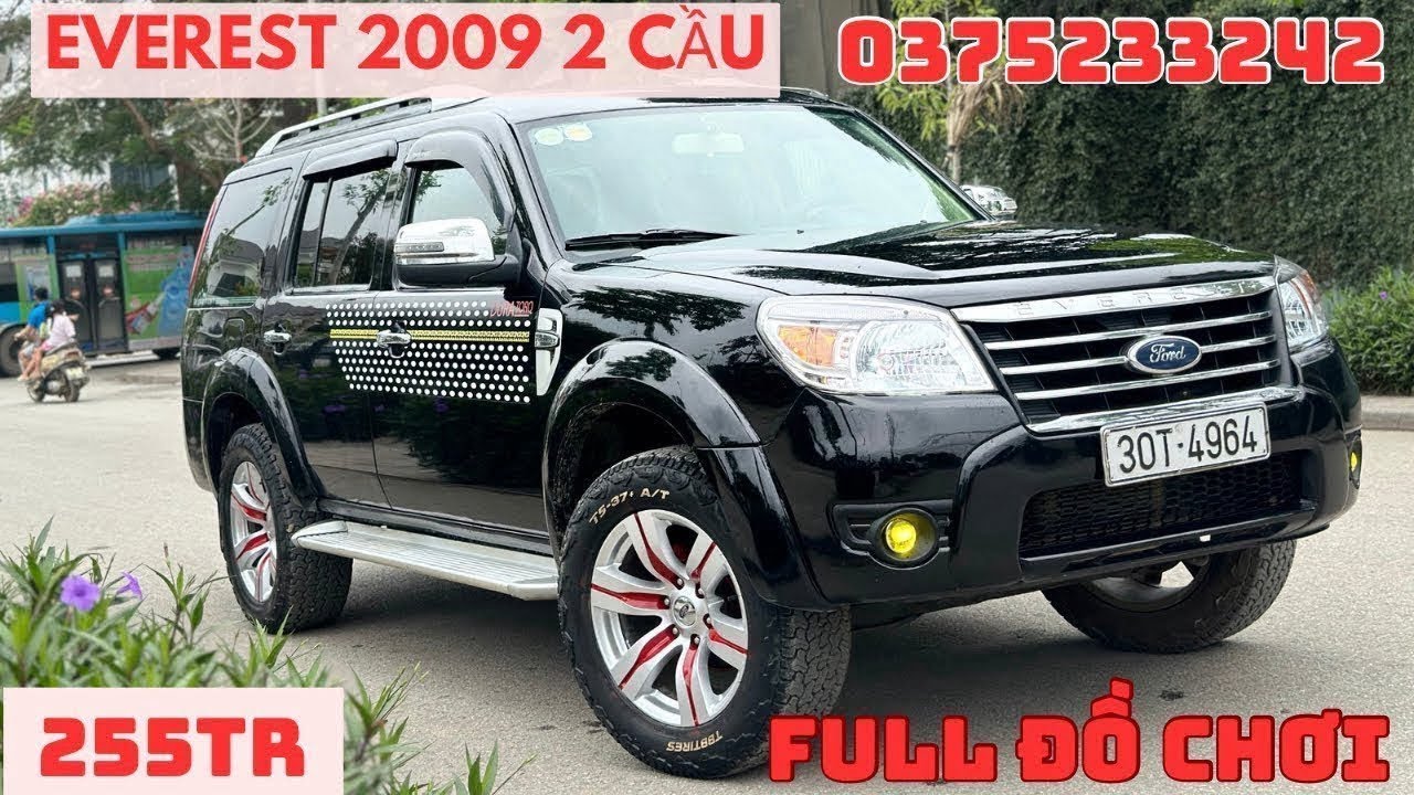 255tr FORD EVEREST 2009 máy dầu 2 cầu đại chất, đồ chơi kín xe alo 0376468818