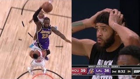 LeBron James CRAZY Dunk On Russell Westbrook | Lakers vs Rockets Game 1 | 2020 NBA Playoffs