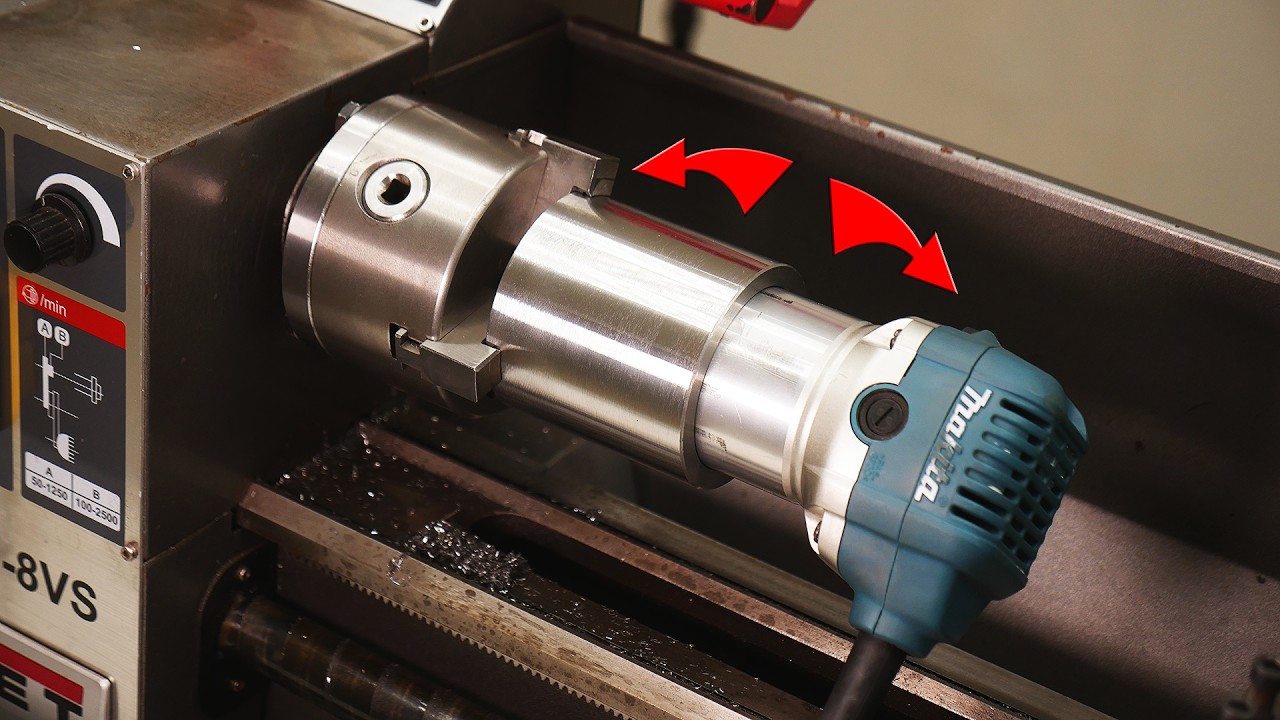 Combined a metal lathe with a router! The metalworking is amazing
