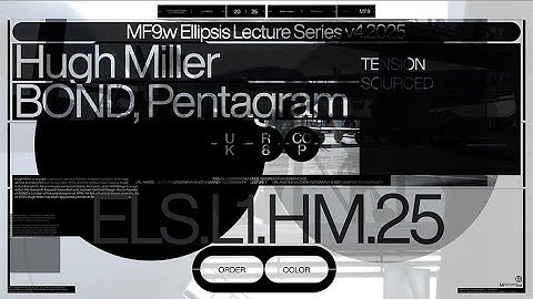 Hugh Miller - Ellipsis Lecture Series 2025